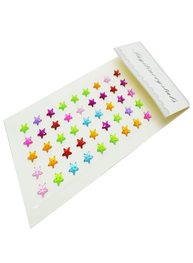 Asera Self-Adhesive Multicolor Star Shape Stone Pearl Stickers for Art and Craft Activity for Kids (Set of 8) - Image 3
